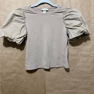 H&M Cream Puff Sleeve Blouse